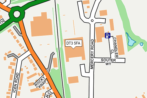 DT3 5FA map - OS OpenMap – Local (Ordnance Survey)