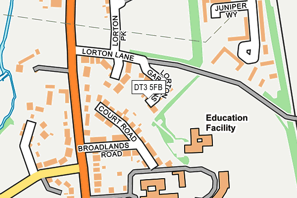 DT3 5FB map - OS OpenMap – Local (Ordnance Survey)