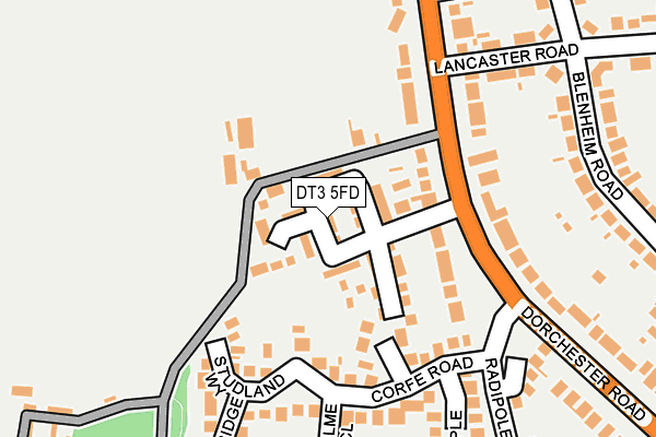 DT3 5FD map - OS OpenMap – Local (Ordnance Survey)