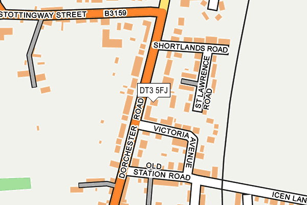 DT3 5FJ map - OS OpenMap – Local (Ordnance Survey)