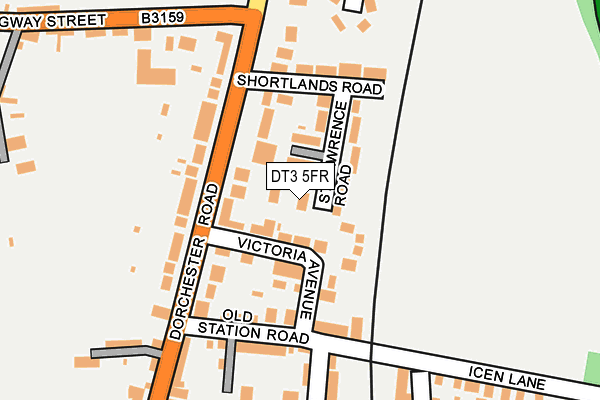 DT3 5FR map - OS OpenMap – Local (Ordnance Survey)