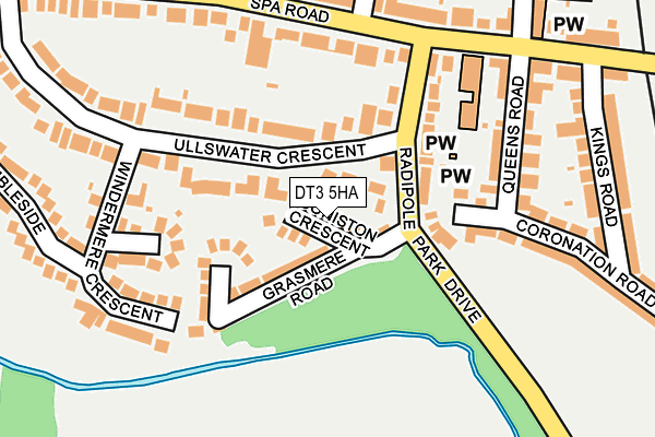 DT3 5HA map - OS OpenMap – Local (Ordnance Survey)