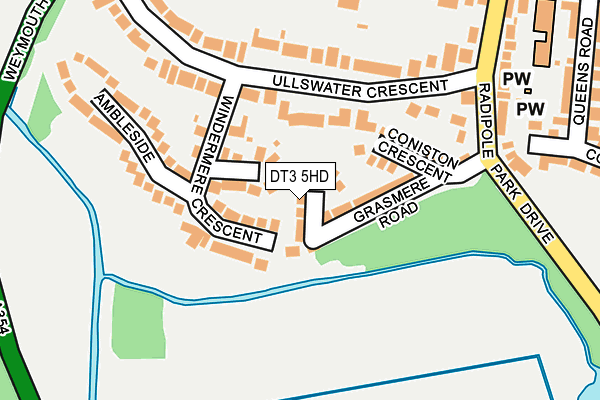 DT3 5HD map - OS OpenMap – Local (Ordnance Survey)