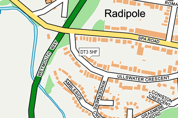 DT3 5HF map - OS OpenMap – Local (Ordnance Survey)