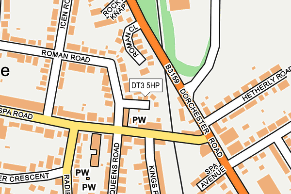 DT3 5HP map - OS OpenMap – Local (Ordnance Survey)
