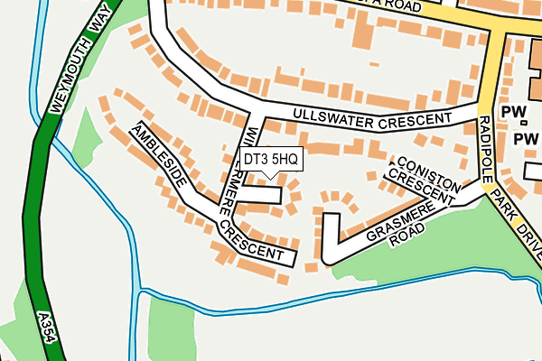 DT3 5HQ map - OS OpenMap – Local (Ordnance Survey)