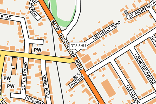 DT3 5HU map - OS OpenMap – Local (Ordnance Survey)