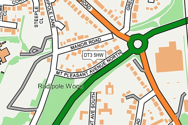 DT3 5HW map - OS OpenMap – Local (Ordnance Survey)