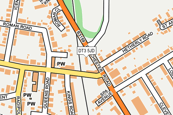 DT3 5JD map - OS OpenMap – Local (Ordnance Survey)