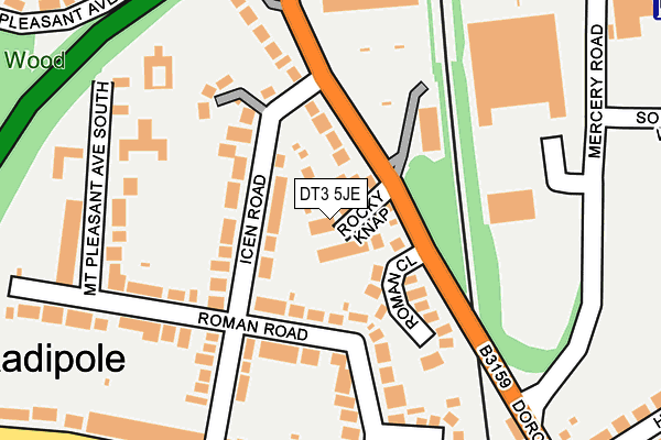 DT3 5JE map - OS OpenMap – Local (Ordnance Survey)