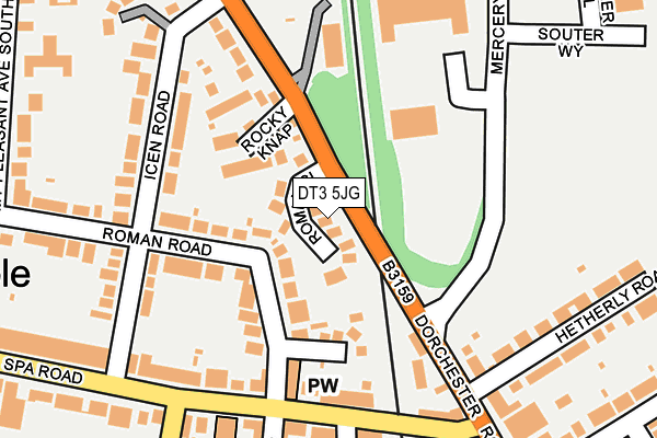 DT3 5JG map - OS OpenMap – Local (Ordnance Survey)