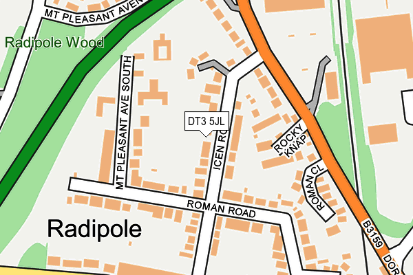 DT3 5JL map - OS OpenMap – Local (Ordnance Survey)