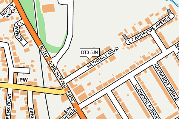 DT3 5JN map - OS OpenMap – Local (Ordnance Survey)