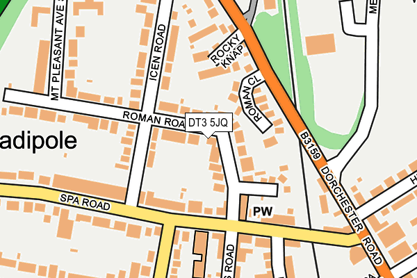 DT3 5JQ map - OS OpenMap – Local (Ordnance Survey)