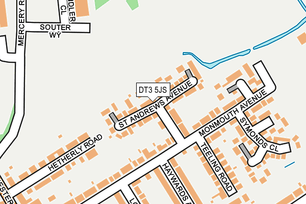 DT3 5JS map - OS OpenMap – Local (Ordnance Survey)