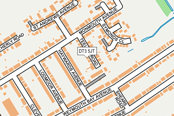 DT3 5JT map - OS OpenMap – Local (Ordnance Survey)