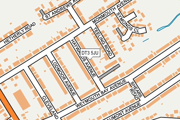 DT3 5JU map - OS OpenMap – Local (Ordnance Survey)