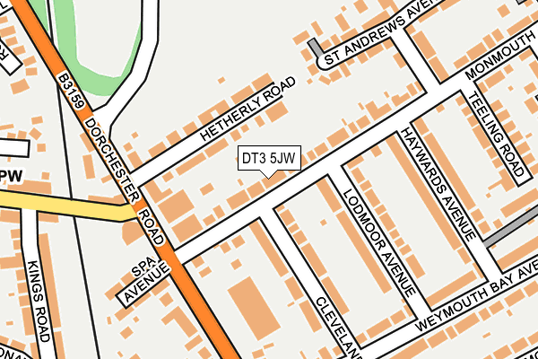 DT3 5JW map - OS OpenMap – Local (Ordnance Survey)