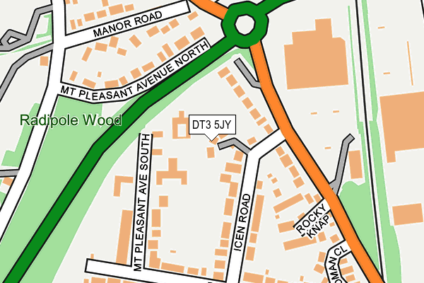 DT3 5JY map - OS OpenMap – Local (Ordnance Survey)