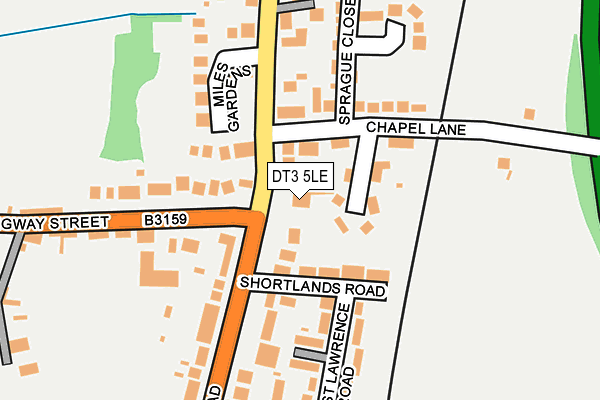 DT3 5LE map - OS OpenMap – Local (Ordnance Survey)