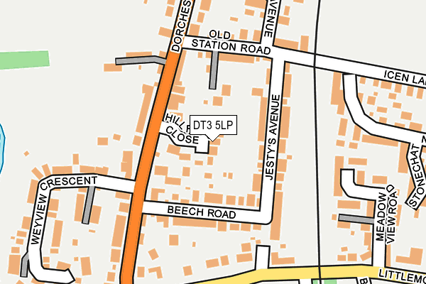 DT3 5LP map - OS OpenMap – Local (Ordnance Survey)