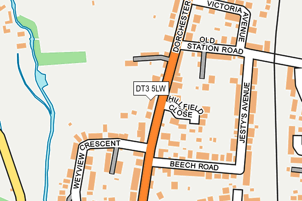 DT3 5LW map - OS OpenMap – Local (Ordnance Survey)