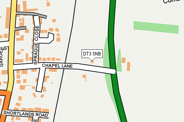 DT3 5NB map - OS OpenMap – Local (Ordnance Survey)