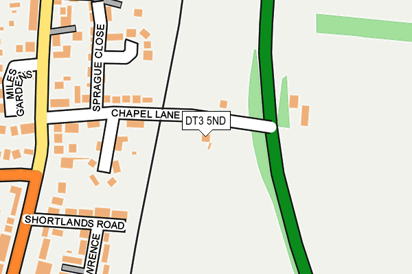 DT3 5ND map - OS OpenMap – Local (Ordnance Survey)