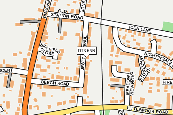 DT3 5NN map - OS OpenMap – Local (Ordnance Survey)