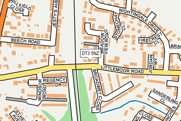 DT3 5NZ map - OS OpenMap – Local (Ordnance Survey)