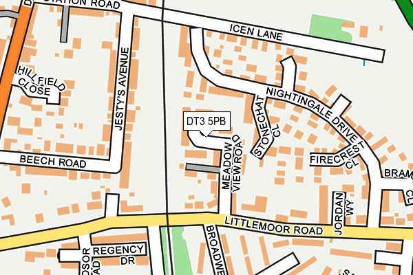 DT3 5PB map - OS OpenMap – Local (Ordnance Survey)