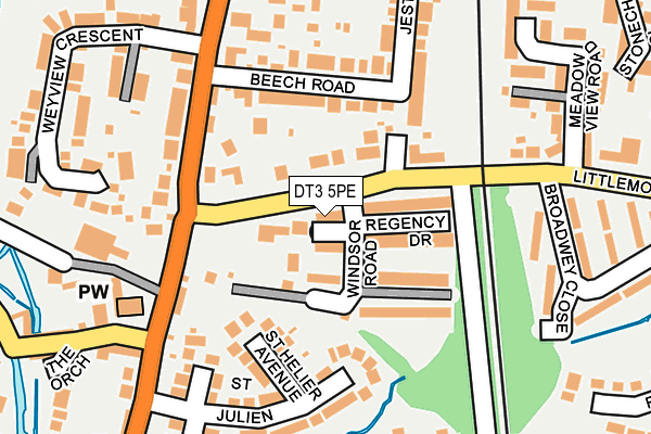 DT3 5PE map - OS OpenMap – Local (Ordnance Survey)