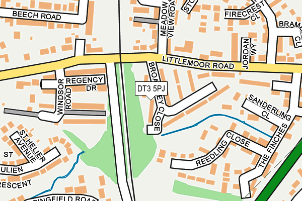 DT3 5PJ map - OS OpenMap – Local (Ordnance Survey)