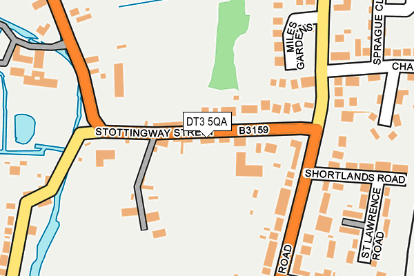 DT3 5QA map - OS OpenMap – Local (Ordnance Survey)