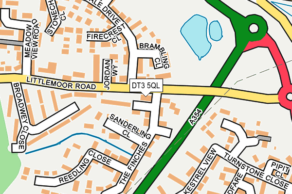 DT3 5QL map - OS OpenMap – Local (Ordnance Survey)