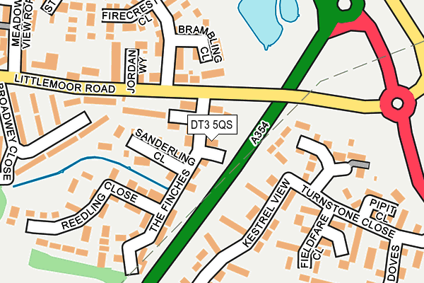 DT3 5QS map - OS OpenMap – Local (Ordnance Survey)