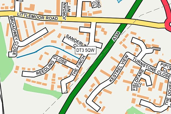 DT3 5QW map - OS OpenMap – Local (Ordnance Survey)