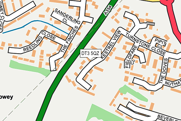 DT3 5QZ map - OS OpenMap – Local (Ordnance Survey)