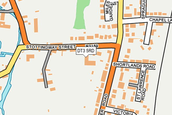 DT3 5RD map - OS OpenMap – Local (Ordnance Survey)