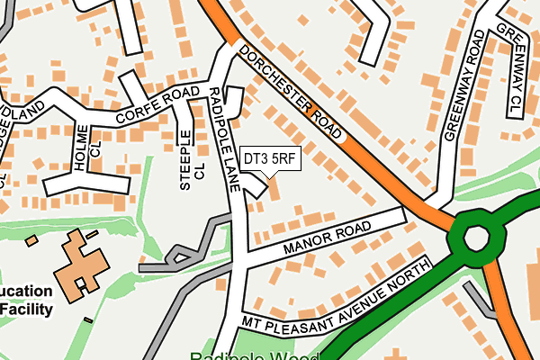 DT3 5RF map - OS OpenMap – Local (Ordnance Survey)