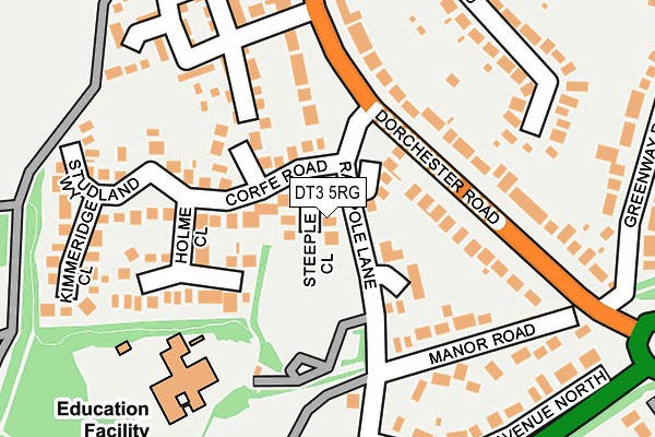 DT3 5RG map - OS OpenMap – Local (Ordnance Survey)