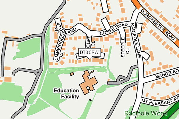 DT3 5RW map - OS OpenMap – Local (Ordnance Survey)