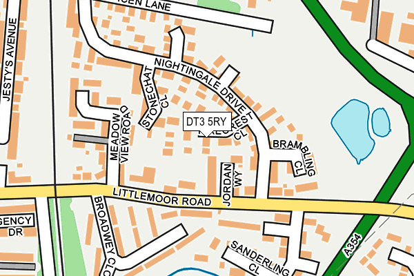 DT3 5RY map - OS OpenMap – Local (Ordnance Survey)