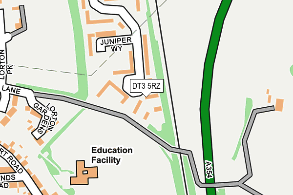 DT3 5RZ map - OS OpenMap – Local (Ordnance Survey)