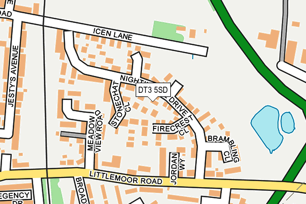 DT3 5SD map - OS OpenMap – Local (Ordnance Survey)