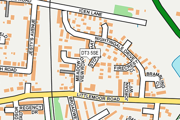 DT3 5SE map - OS OpenMap – Local (Ordnance Survey)