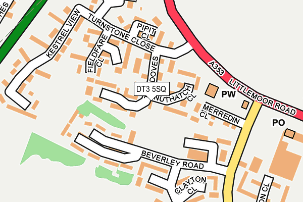 DT3 5SQ map - OS OpenMap – Local (Ordnance Survey)
