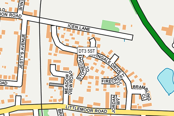 DT3 5ST map - OS OpenMap – Local (Ordnance Survey)