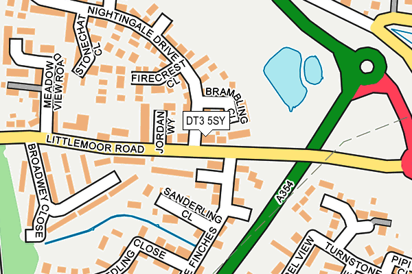 DT3 5SY map - OS OpenMap – Local (Ordnance Survey)