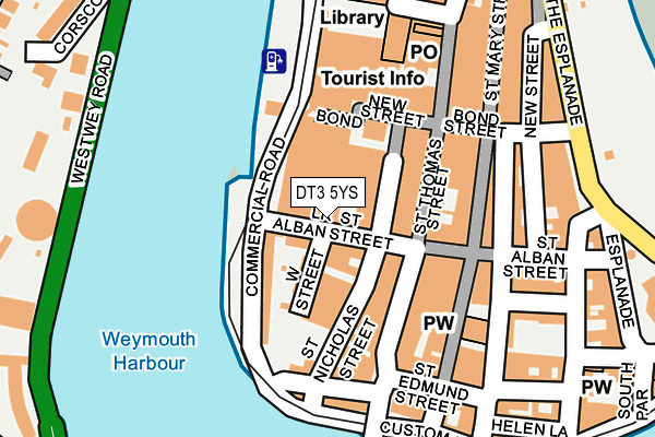 DT3 5YS map - OS OpenMap – Local (Ordnance Survey)